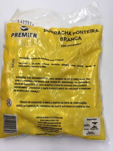 Kit 600 Borrachas Ponteira Branca para Lápis Premier Atacado