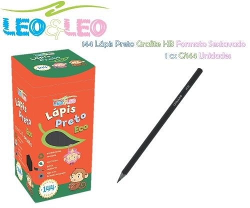 Kit 576 Lapis HB Preto Atacado Escrita E Desenho LeoeLeo