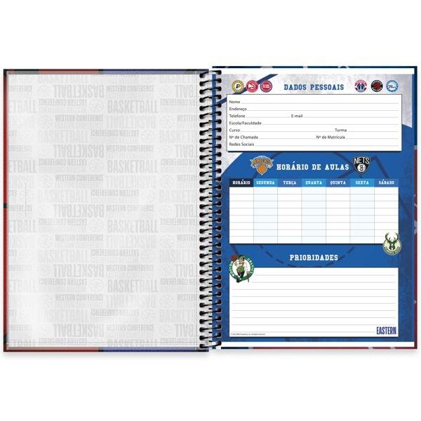 Caderno NBA Pequeno 1/4 80fls - Spiral