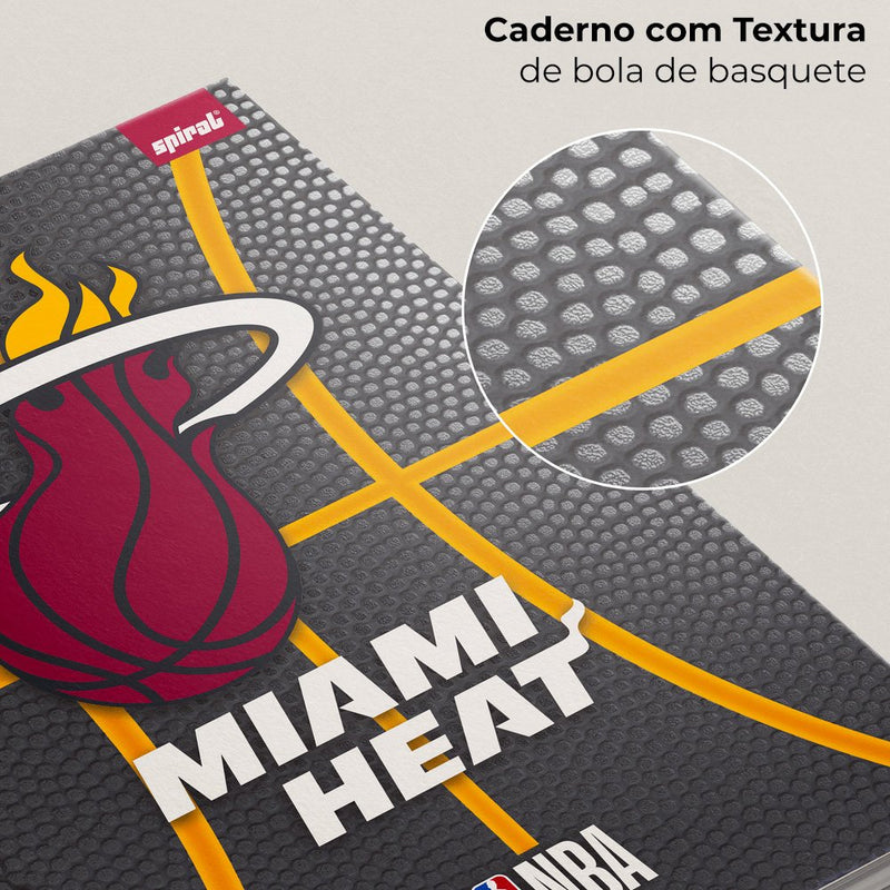 Caderno Nba Miami Heat Espiral 80fls Spiral