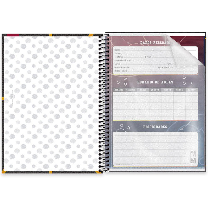 Caderno Nba Miami Heat Espiral 80fls Spiral