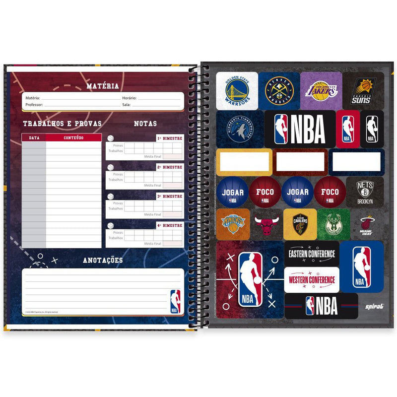 Caderno Nba Miami Heat Espiral 80fls Spiral