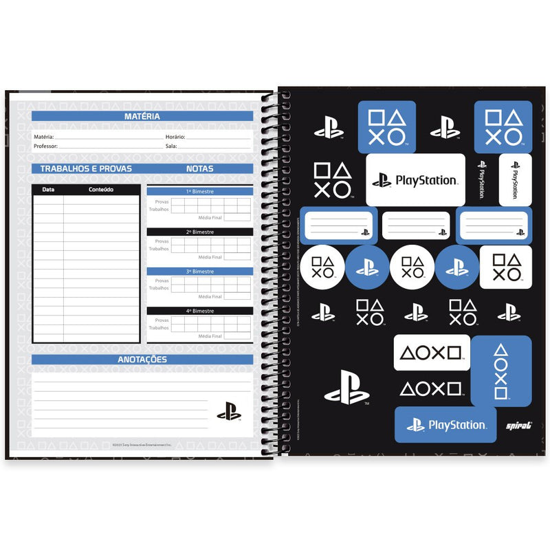 Caderno Playstation 80 Fls Capa 02 - Spiral