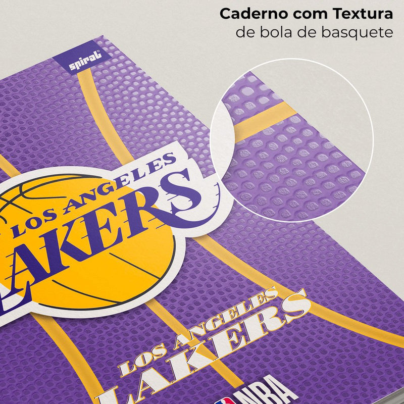 Caderno Espiral LA Lakers 160fls Spiral