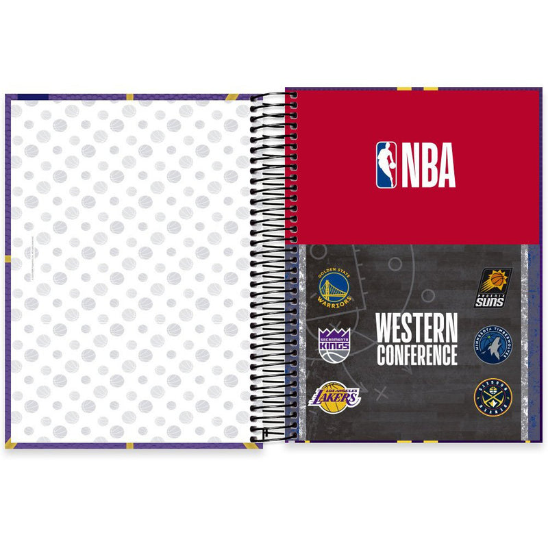 Caderno Espiral LA Lakers 160fls Spiral