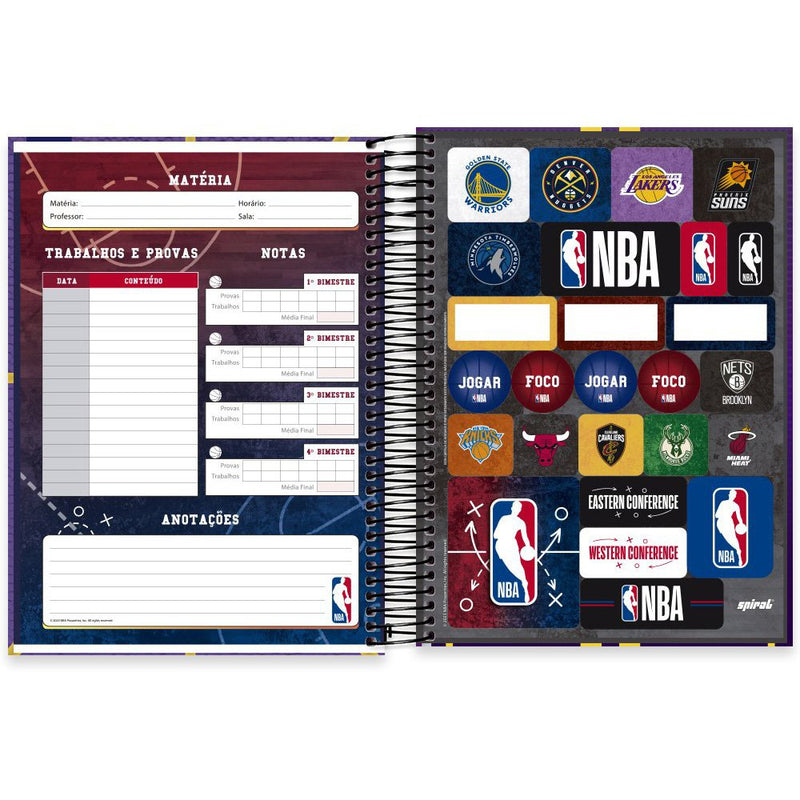 Caderno Espiral LA Lakers 160fls Spiral