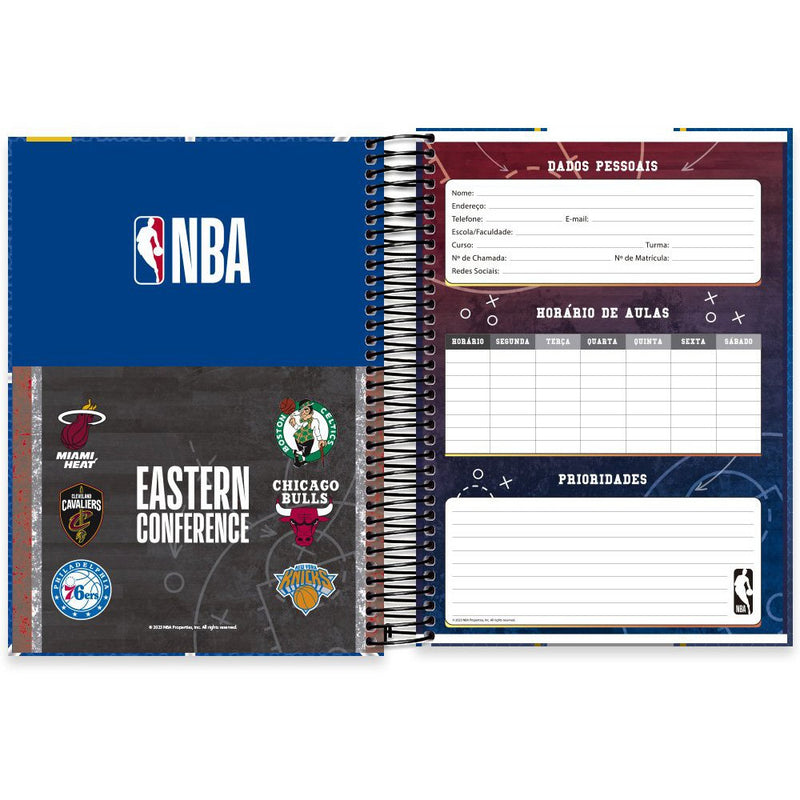 Caderno Espiral Golden State Warriors 160fls Spiral