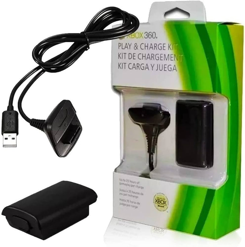 Kit 2 Carregadores + Baterias P/ Controle Xbox 360 68000mAh