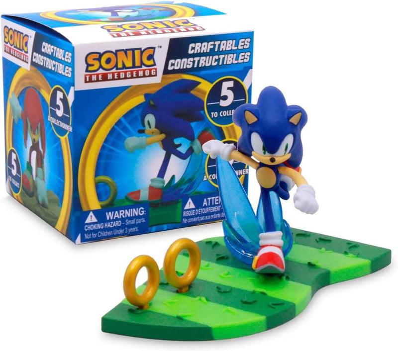 Kit 3 Bonecos Sonic, Knuclkes Montaveis Sortidos Craftables