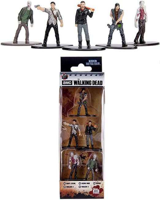 5 Bonecos The Walking Dead Nano Metalfigs Negan - Jada Toys