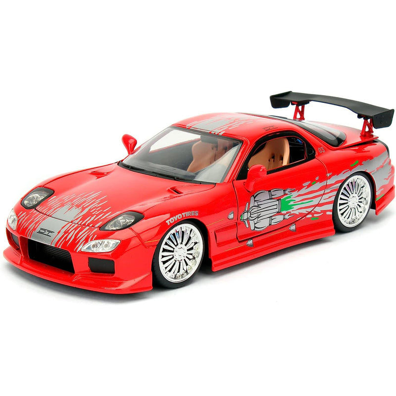 Carrinho Dom's Mazda RX-7 Miniatura 1/24 Velozes e Furiosos Jada