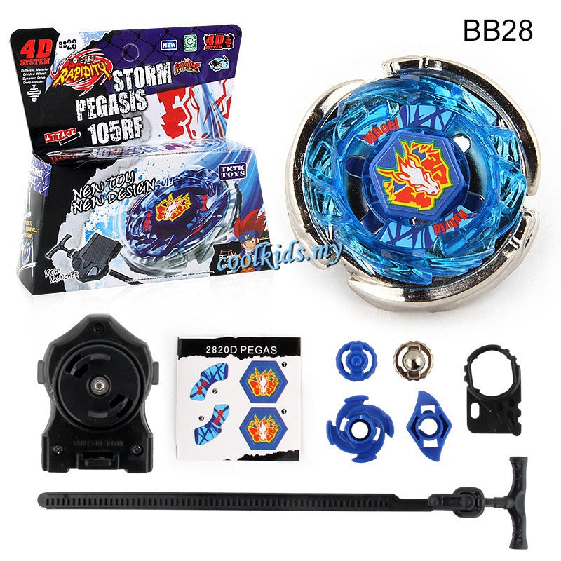 Beyblade Storm Pegasus 105RF BB28 Top Gyro + Lançador