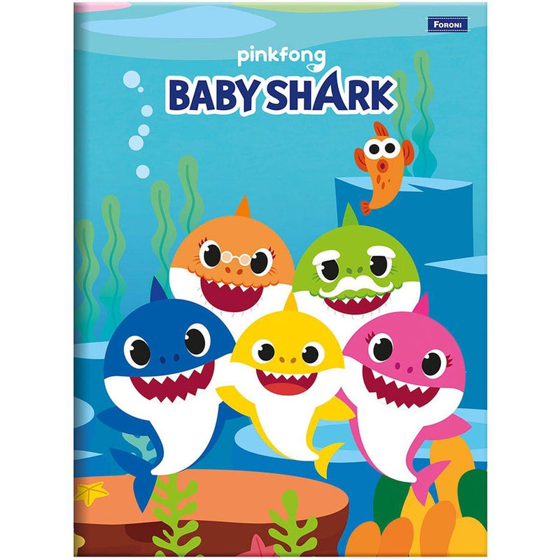 Caderno Brochurão Baby Shark 96fls Foroni