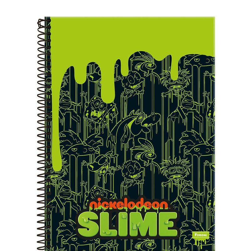 Ki 2 Caderno Espiral Slime Nick 96 Folhas Slime Foroni