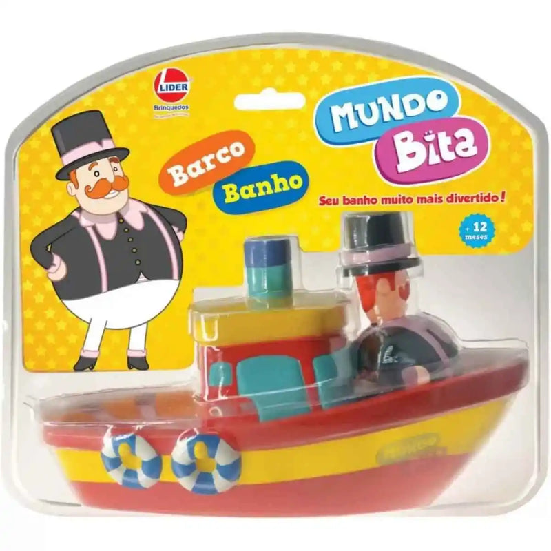 Barco de Borracha Mundo Bita Brinquedo Infantil para Banho Presente