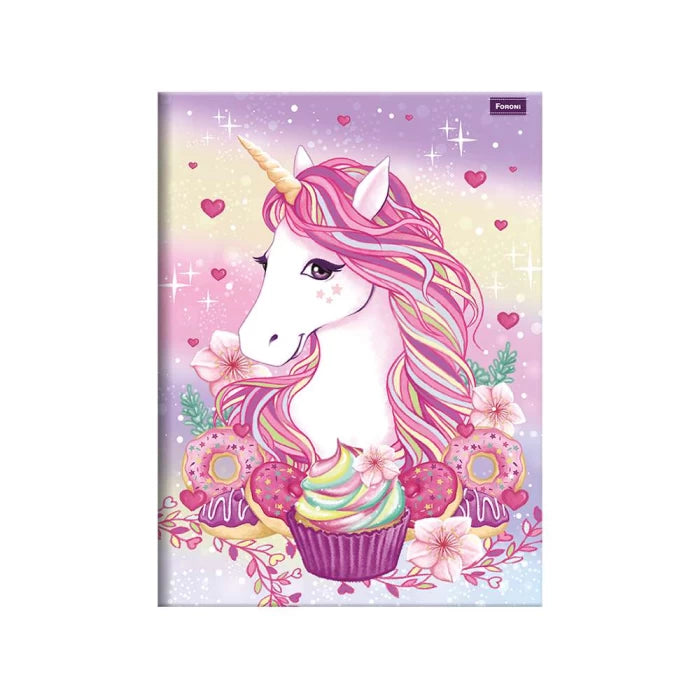 Cadernos Brochura 1/4 Unicornio 96 Folhas Foroni