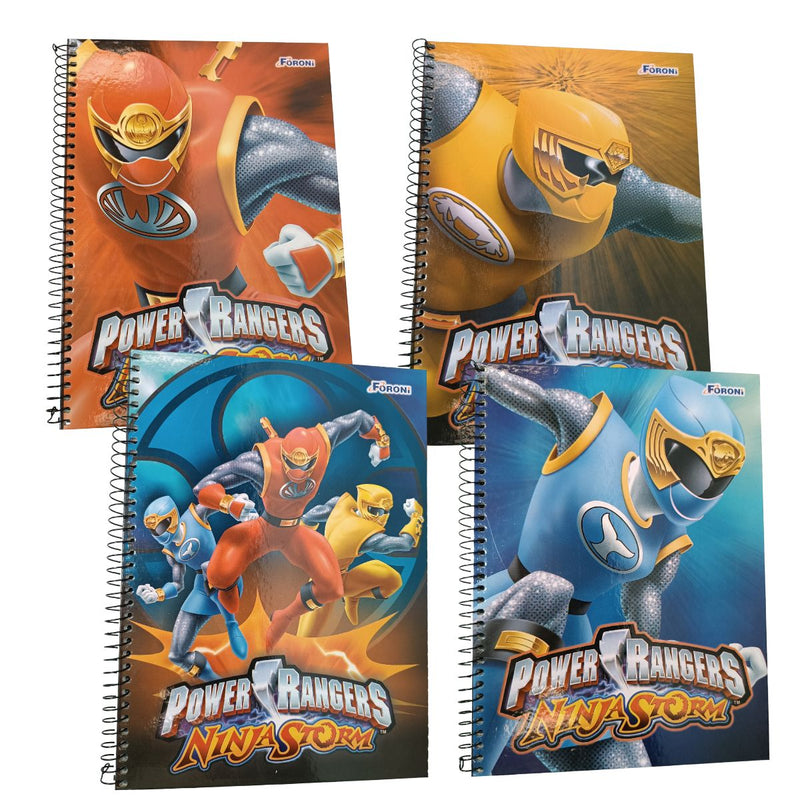 Caderno Power Rangers Ninja Storm 96Fls Espiral - Foroni