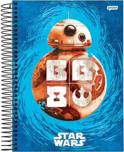 Caderno Star Wars Capa Espiral 80fls