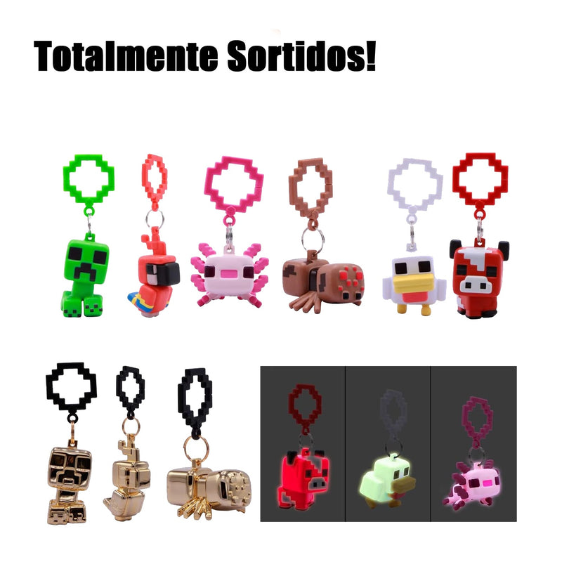 Kit 6 Chaveiros Minecraft Sortidos - DC Toys