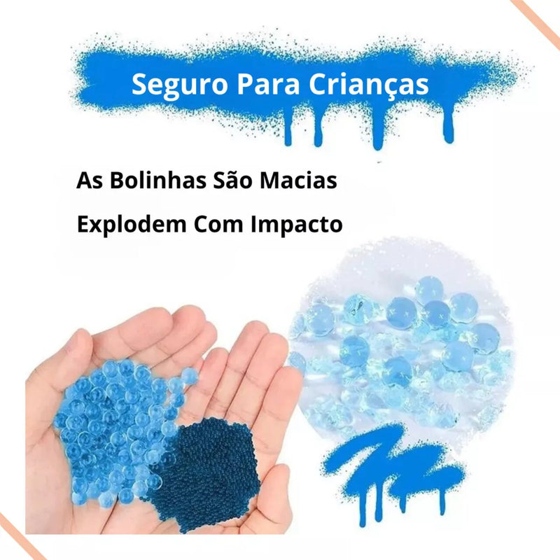 Arminha de Gel Blasters Bolinha Gel Automática Elétrica