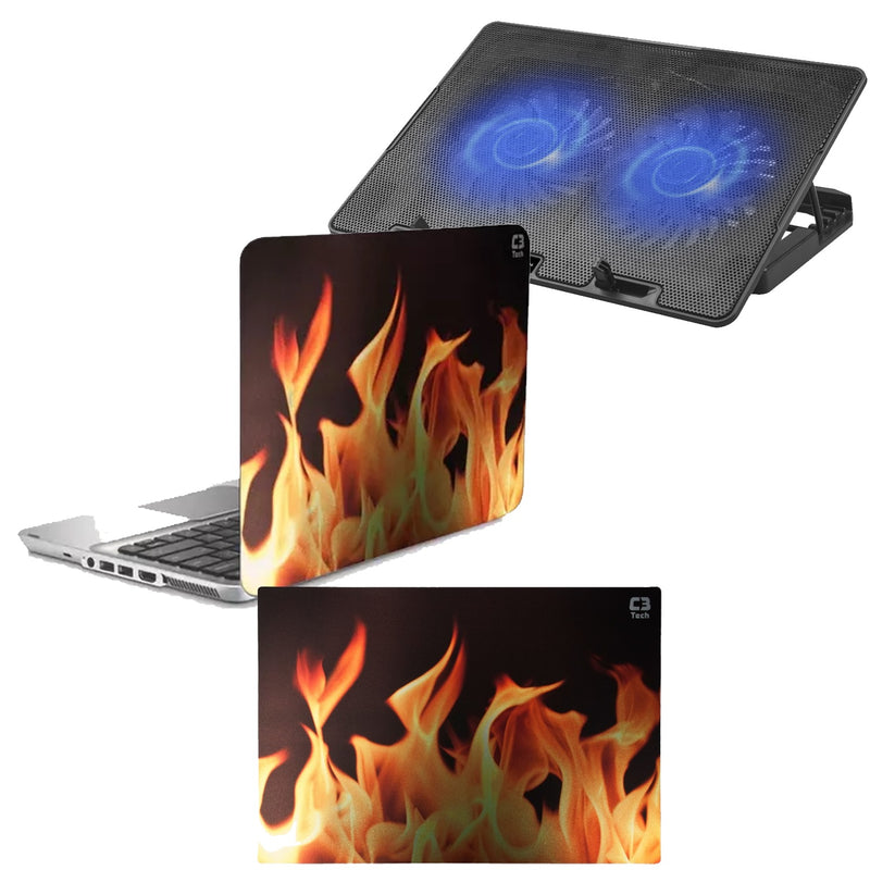 Kit Base Cooler Notebook + Skin 15,6" - C3 Tech