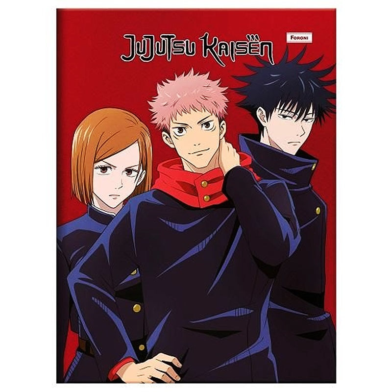 Kit 2 Caderno Jujutsu Kaisen Brochurão Universitario 80Fls Capa Dura - Foroni