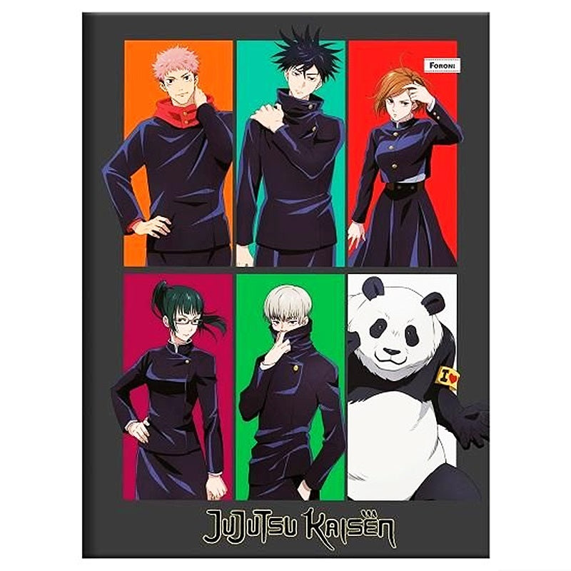 Kit 2 Caderno Jujutsu Kaisen Brochurão Universitario 80Fls Capa Dura - Foroni