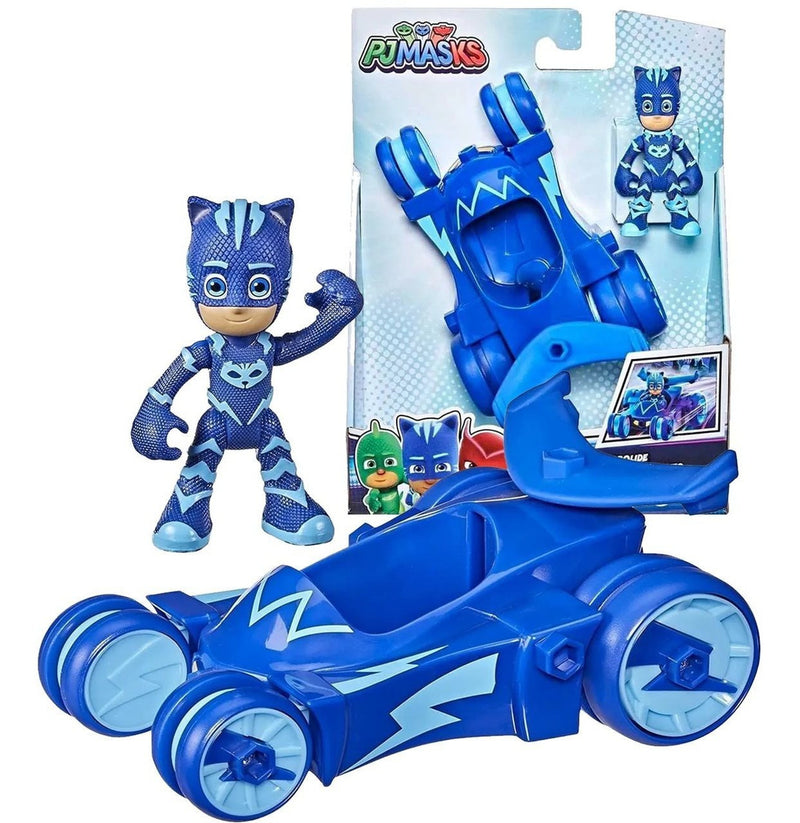 3 Carrinhos PJ Masks 3 Bonecos 7cm - Ganhe 2 Mascaras