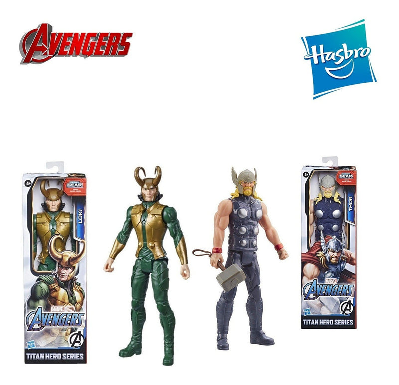 Kit 2 Boneco: Thor Vs Loki Marvel Vingadores Avengers Hasbro