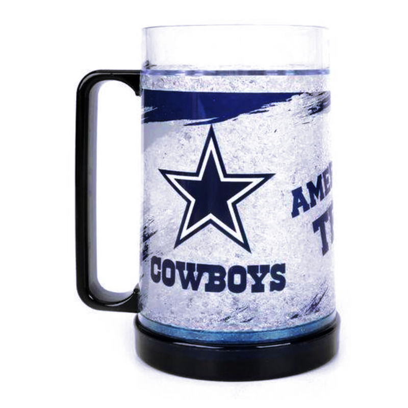 Caneca Chopp Kit NFL Dallas Cowboys Caneca Chopp Termica Gel + Chaveiro