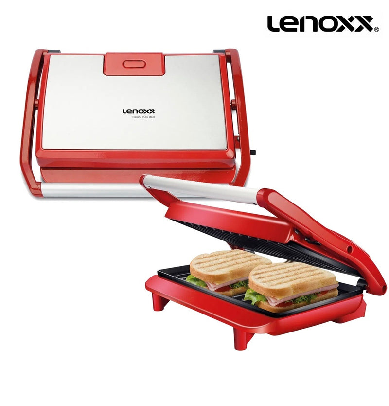 Grill e Sanduicheira 2 Em 1 Panini 850w Vermelho Chef Lenoxx