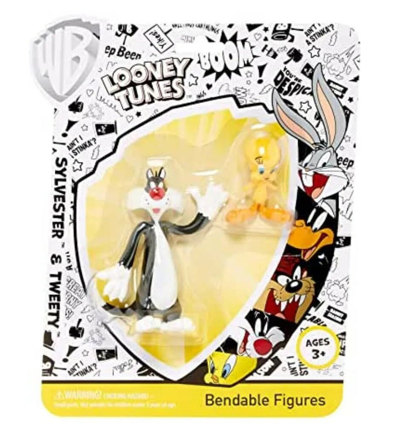 Bonecos Looney Tunes Pernalonga Frajola Piu Piu 10cm NJ Croce