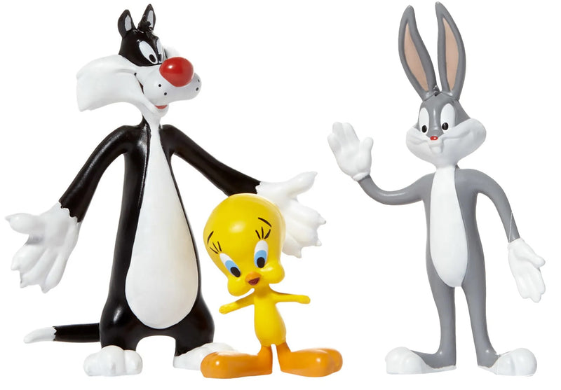 Bonecos Looney Tunes Pernalonga Frajola Piu Piu 10cm NJ Croce