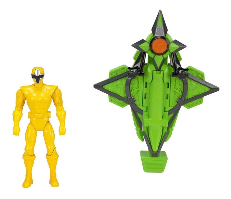 Power Rangers Yellow Ninja Steel + Motorbike Morpher Figure