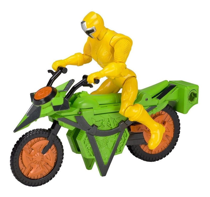 Power Rangers Yellow Ninja Steel + Motorbike Morpher Figure