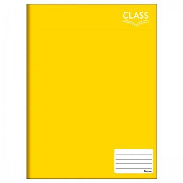 Caderno Brochurão Class Amarelo 48Fls Capa Dura - Foroni