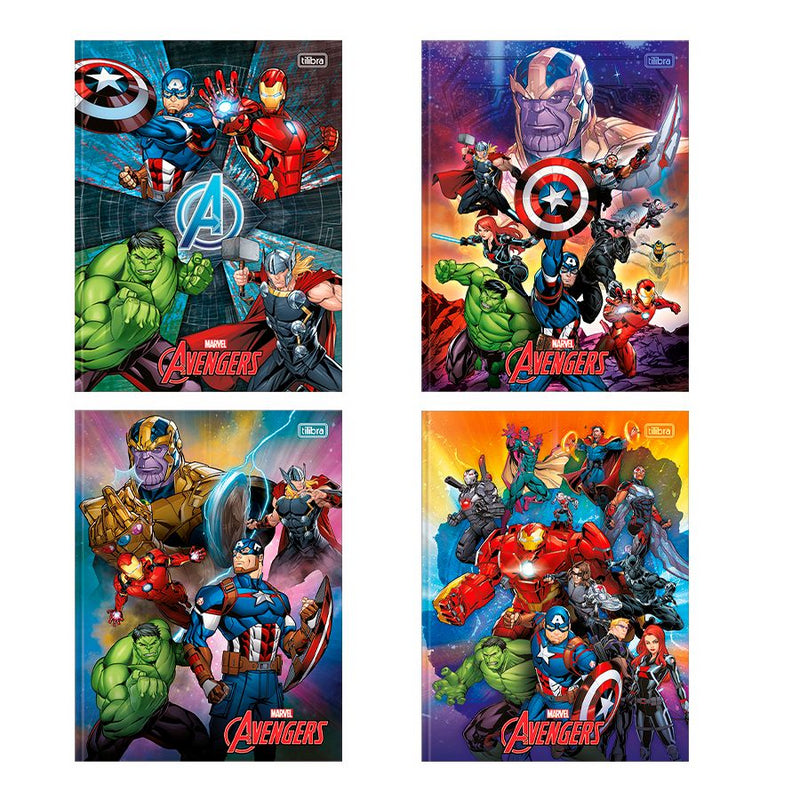 Caderno Brochurinha Avengers Vingadores Marvel 80 Fls - Tilibra