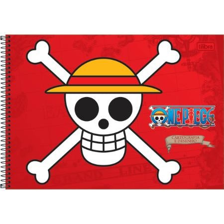 Caderno Espiral Cartografia Desenho One Piece 80Fls Tilibra