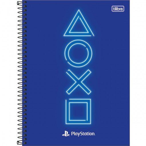 Caderno Playstation Espiral  PS4 PS5 80Fls - Tilibra