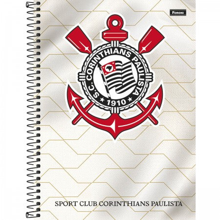 Caderno Espiral Corinthians Timão 80 Folhas - Foroni