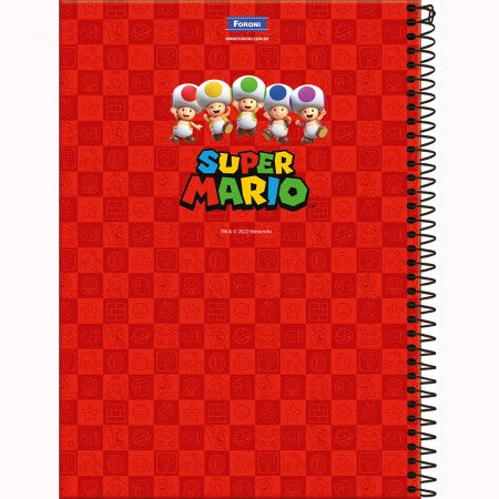 Caderno Super Mario 160fls Nintendo 33.9505-5 SORTIDO - Foroni