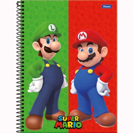 Caderno Super Mario 160fls Nintendo 33.9505-5 SORTIDO - Foroni