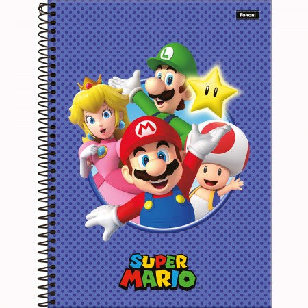 Caderno Super Mario 160fls Nintendo 33.9505-5 SORTIDO - Foroni