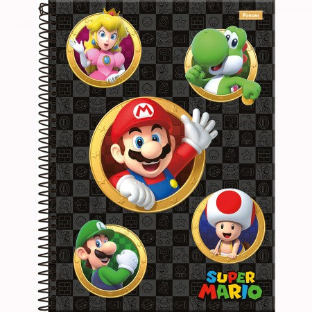 Caderno Super Mario 160fls Nintendo 33.9505-5 SORTIDO - Foroni