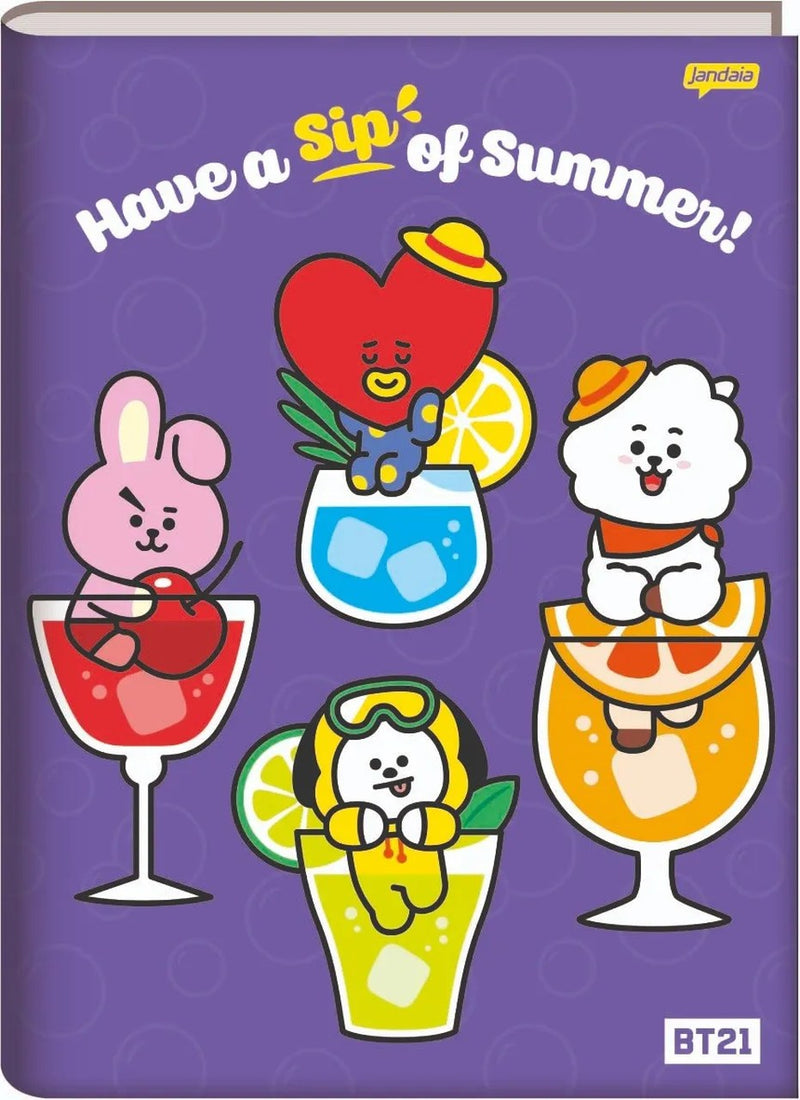 Caderno Bts Bt21 Brochurão Grande KPop CD 80fls - Jandaia