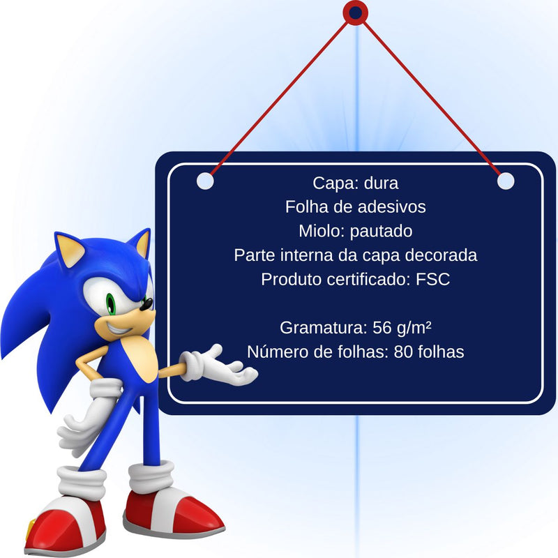 Caderno Brochurao Sonic 80Fls - Tilibra