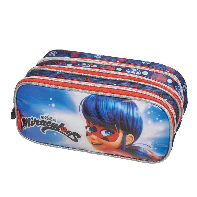 Estojo Triplo Escolar Miraculous Ladybug Japhir - Pacific