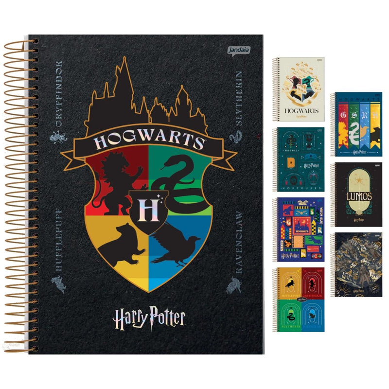 Caderno Harry Potter 10 Materias 200 Fls Decorada - Jandaia