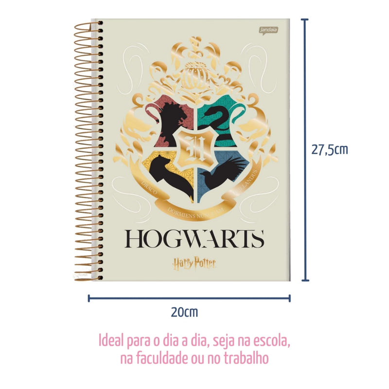 Caderno Harry Potter 10 Materias 200 Fls Decorada - Jandaia