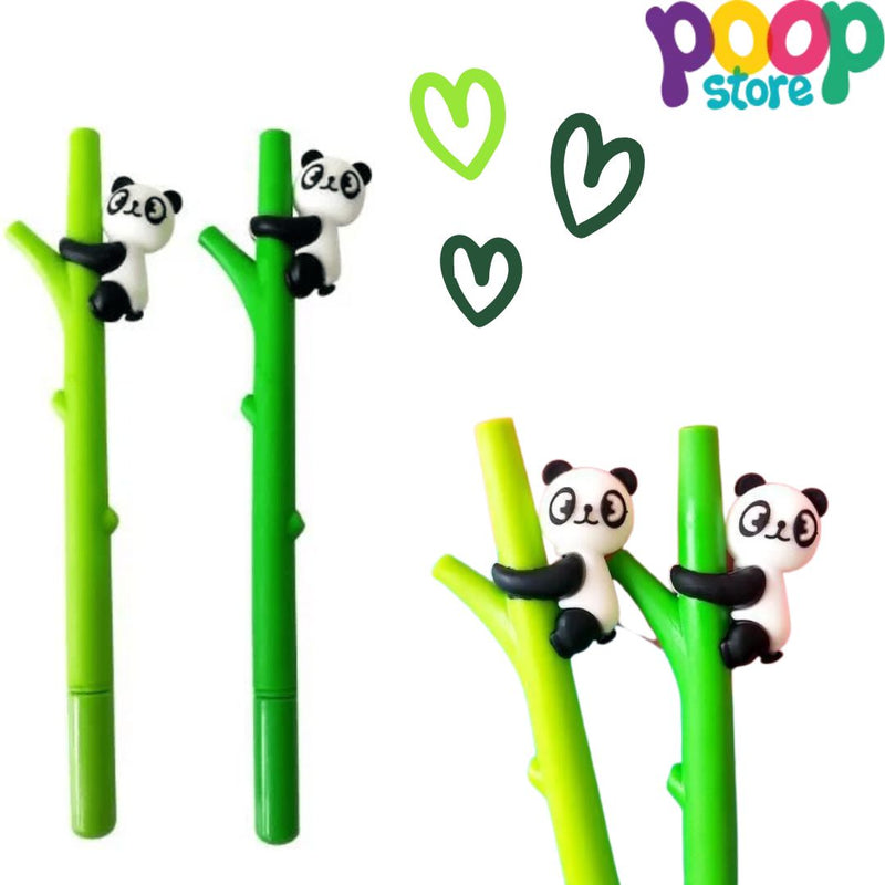 Kit com 6 Caneta Gel Ultra Fina Panda Sortida - Poop Store